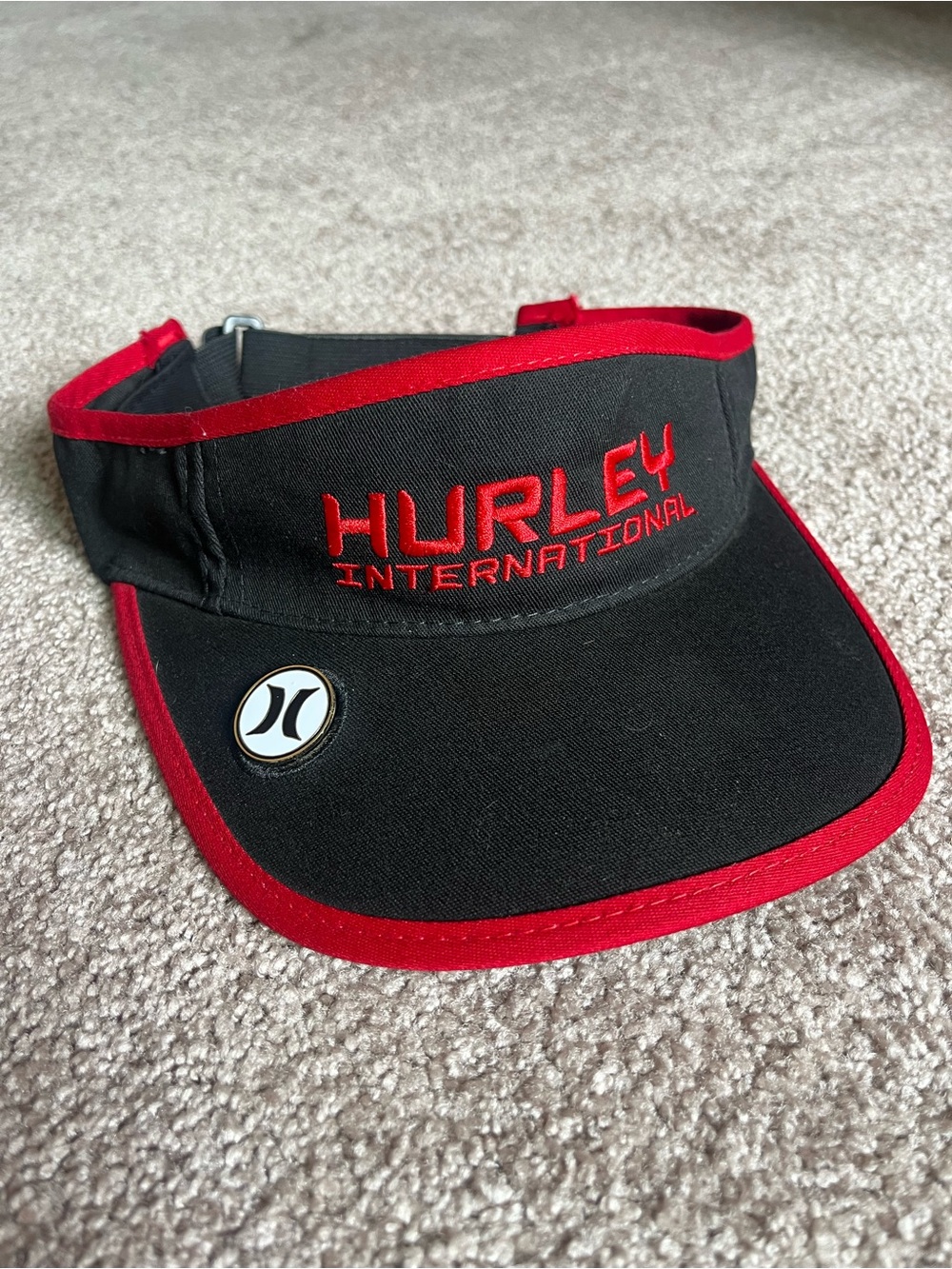VTG 90’s Hurley International Black & Red Visor Cap
